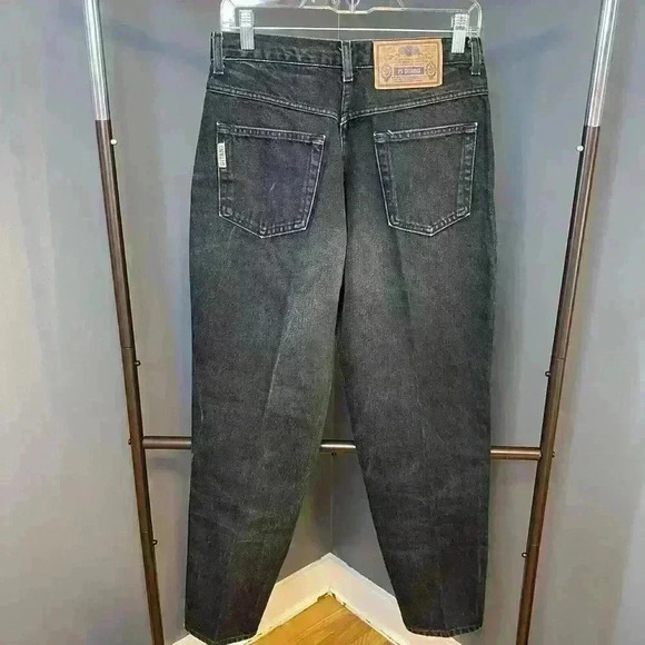 Vintage Gitano High Rise Mom Tapered Leg Jeans Black Sz 12 Short 100%‎ Cotton - Picture 9 of 14